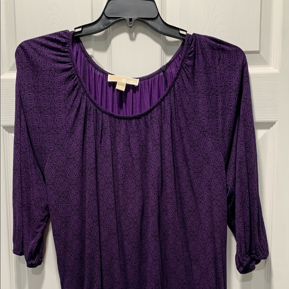 Michael Kors Purple and Black Blouse Plus Size